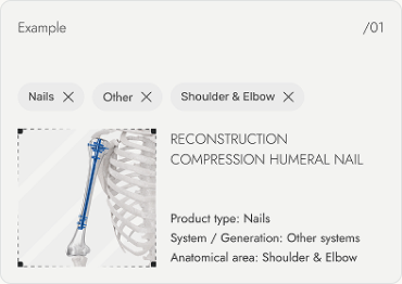 Filtering example — reconstruction compression humeral nail